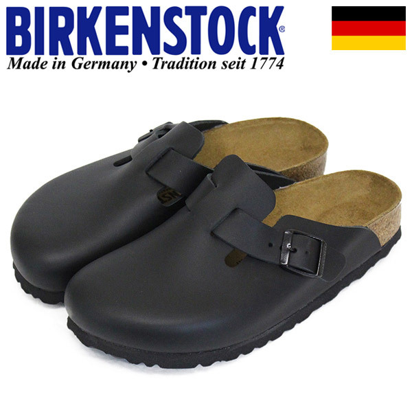 BIRKENSTOCK (ビルケンシュトック) 060193 BOSTON ボストン レザーサンダル ナロー幅 BLACK BI150 36-約23.0cm