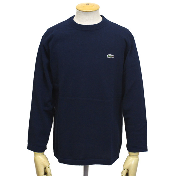 LACOSTE (ラコステ) TH110EL ニット ロングスリーブ Tシャツ 166ネイビー LC209 4-M_LACOSTE