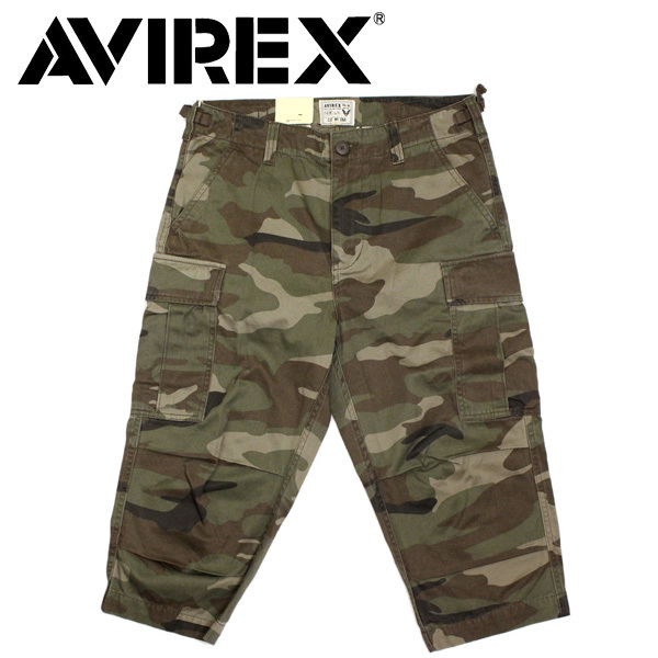 AVIREX (アヴィレックス) 6166115 CAMOUFLAGE FATIGUE CROPPED PANTS カモフラージュ ファティーグ クロップド パンツ 99-CAMO-XL