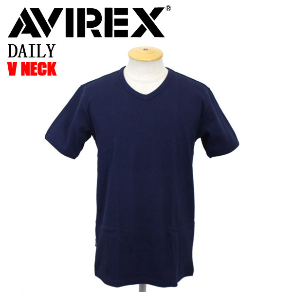 AVIREX (アヴィレックス) DAILY S/S V-NECK T-SHIRT デイリー ショートスリーブ Vネック ティーシャツ 半袖 86 ROYAL L_AVIREX