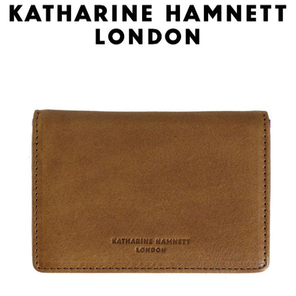 国際ブランド】 KATHARINE HAMNETT 全2色02チャ 名刺入れ Soft 490