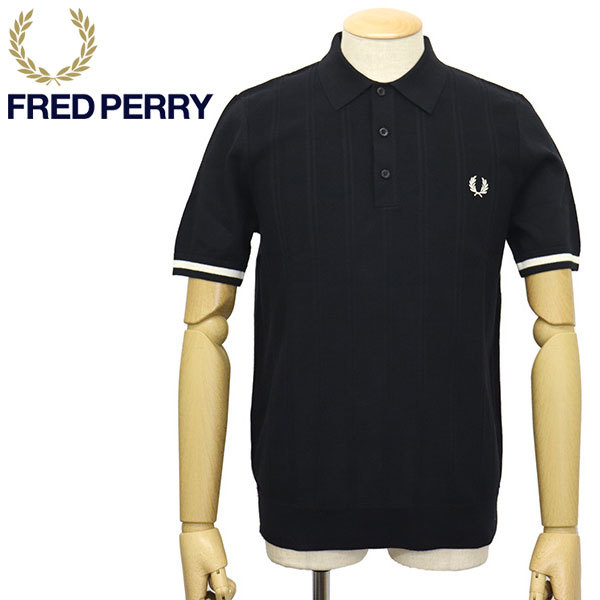 FRED PERRY (フレッドペリー) K3533 TIPPING TEXTURE KNITTED SHIRT ティッピング テ