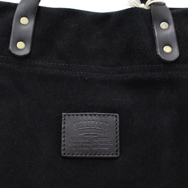 HERITAGE LEATHER CO.(ヘリテージレザー) NO.8385 Suede Book Tote Bag(スエードブックトートバッグ) Black Suede HL167_HERITAGELEATHERCO.NO.8385SuedeBookToteBa