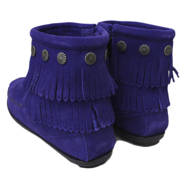 MINNETONKA(ミネトンカ) Double Fringe Side Zip Boot(ダブルフリンジサイドジップブーツ) #699F BLUE VIOLET レディース MT357-5(約22cm)_ミネトンカ#699F