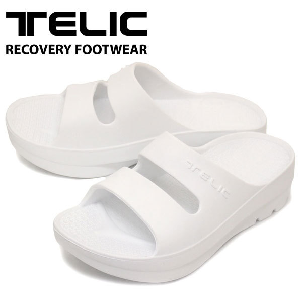 TELIC (テリック) W-STRAP 厚底 スライドサンダル WHITE TL007 XL-27.5-28cm