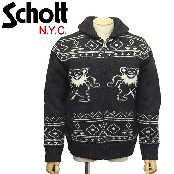 Schott (ショット) 47037 GRATEFUL DEAD ZIP SWEATER グレイトフル デッド ジップセーター