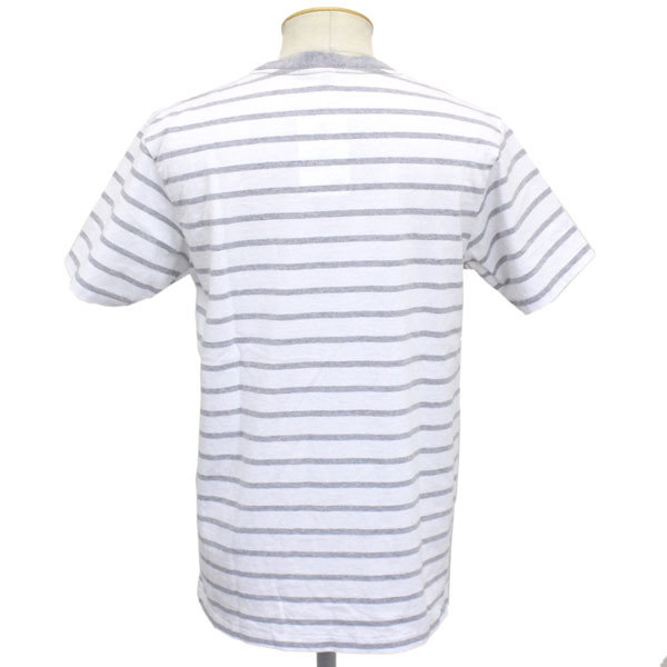 Velva Sheen (ベルバシーン) 161550U Uneven Border T-shirt アンイーブンボーダー 半袖Tシャツ アメリカ製 VLVS008 WHITExH・GREY Sの画像4