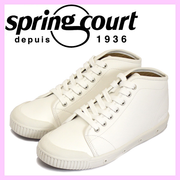 spring court (スプリングコート) B2S-V5 B2 Leather (B2レザー) レディース ハイカットスニーカー WHITE (ホワイト) SPC022-38-約24.0cm-2