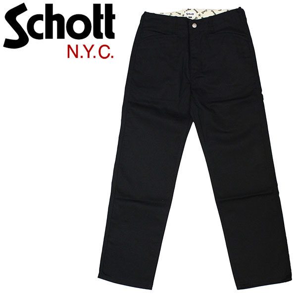 Schott (ショット) 3910009(旧品番3116036) TC WORK PANTS ワーク パンツ 09(010)BLACK XL_Schott