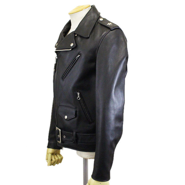 SCHOTT(ショット) 3950084 613UST VINTAGE ONESTAR RIDERS JACKET TALL(ヴィンテージワンスターライダースジャケット トール) BLACK-34イン_SCHOTT(ショット)正規取扱店THREEWOOD