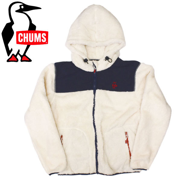 CHUMS (チャムス) CH04-1245 Elmo Fleece Full Zip Parka エルモ フリースフルジップパーカー CMS041 W056IvoryxNavy L