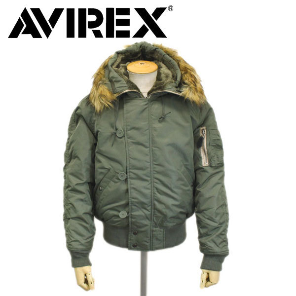 AVIREX (アヴィレックス) 5952016 6152176 N-2B COMMERCIAL (FAKE FUR) フライトジャケット 73(401)SAGE M_AVIREX U.S.A.(アビレックス