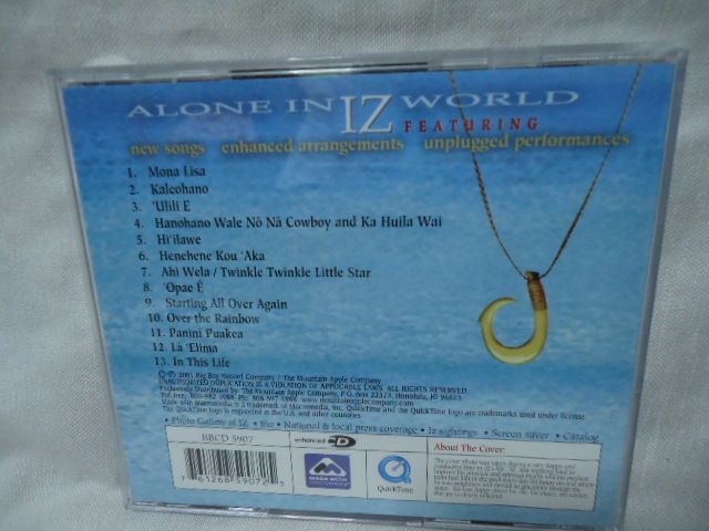 即決　ハワイ　2001年製　IZ　Alone In IZ World　CD_画像2