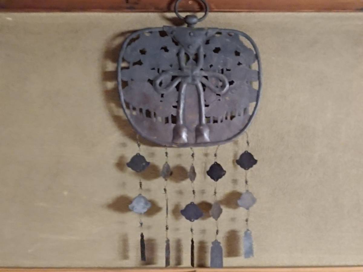 華鬘 けまん ケマン 銅製 仏具 最大幅約243㎜ 時代物 仏教工芸 華鬘 けまん ケマン 銅製 仏具 最大幅約243㎜ 時代物 仏教工芸