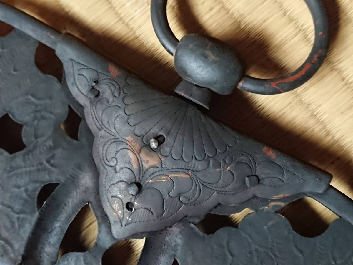 華鬘 けまん ケマン 銅製 仏具 最大幅約243㎜ 時代物 仏教工芸 華鬘 けまん ケマン 銅製 仏具 最大幅約243㎜ 時代物 仏教工芸