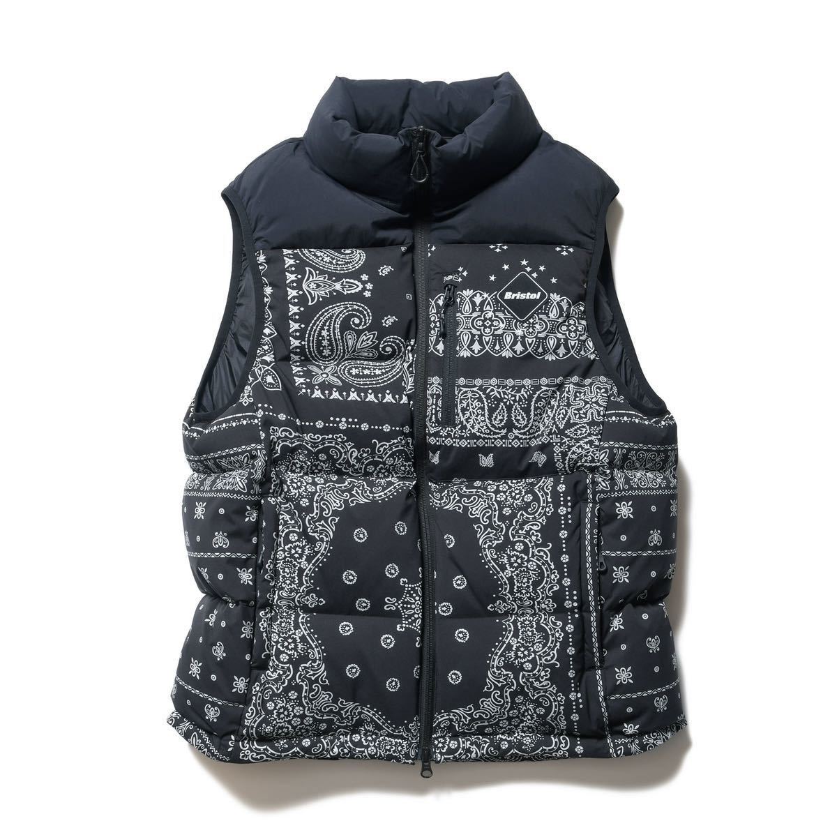 【新品未使用】 22AW 23 新品 FCRB f.c real bristol エフシーレアルブリストル SOPHNET ソフ DOWN VEST ダウンベスト BANDANA バンダナ柄_画像1