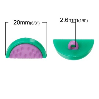 100個入スイカボタンプラボタン（カラフルミックスアソート）ファンシーボタン業務パック20mm×10mm_画像2