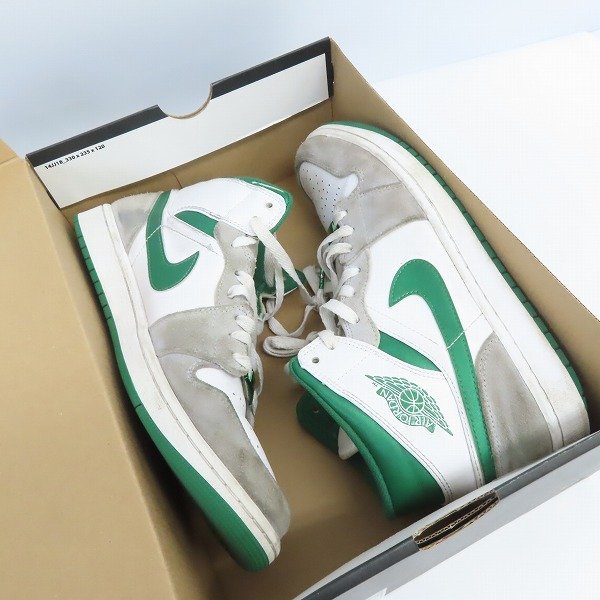 買い物代行 NikeAir Jordan 1 Mid グリーングレーホワイト　新品未使用 スニーカー