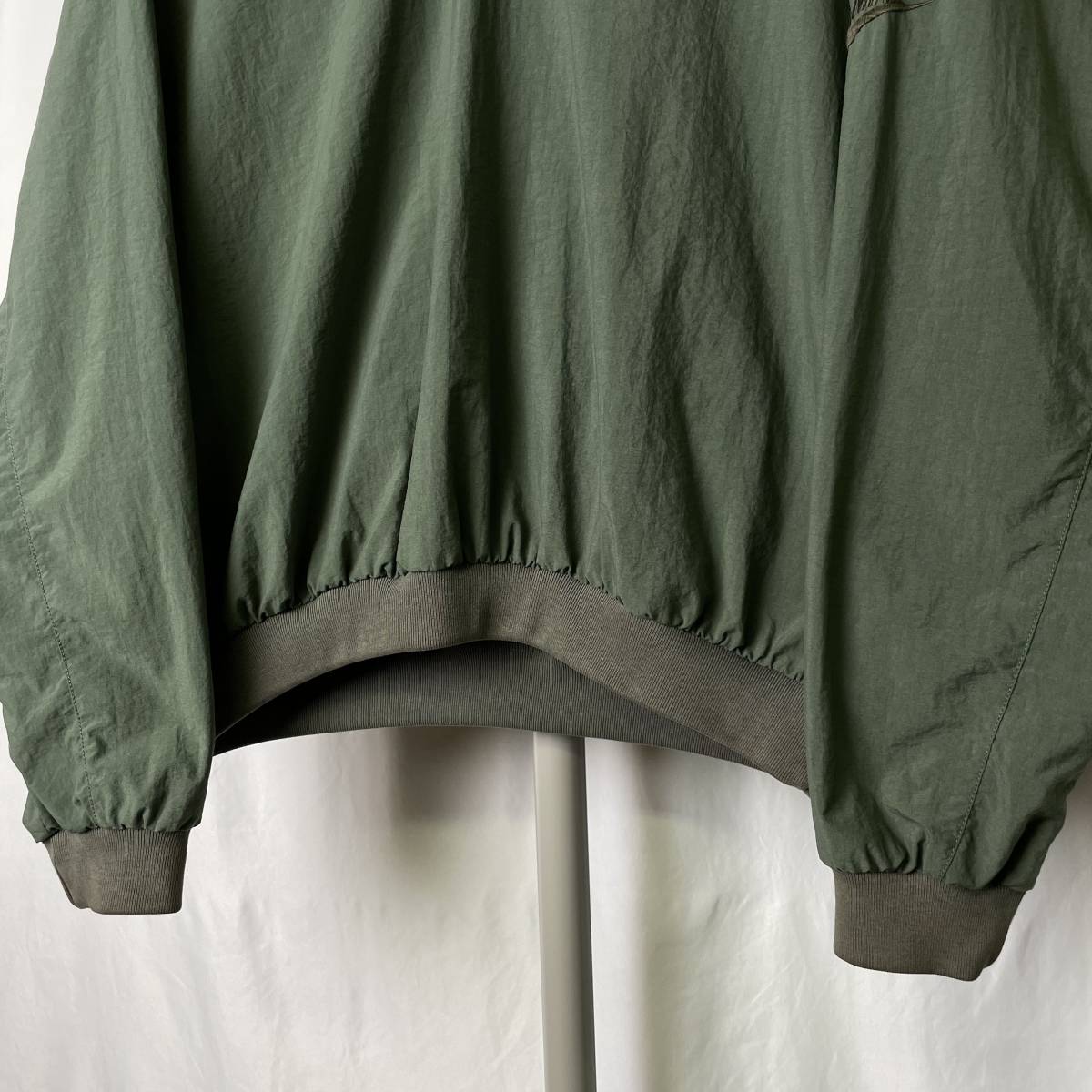 90s NIKE ナイロン プルオーバー ジャケット L グリーン ワイド