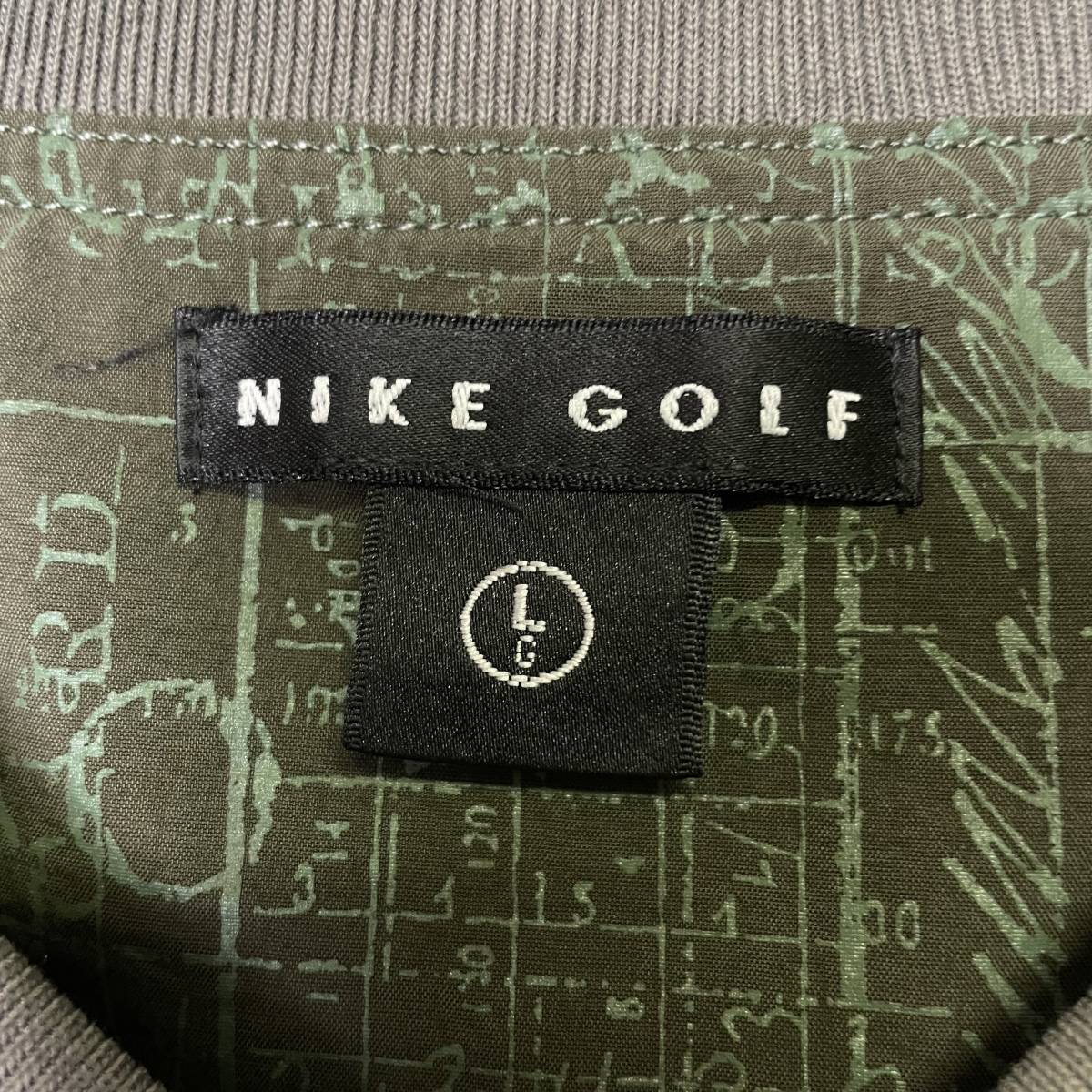 90s NIKE ナイロン プルオーバー ジャケット L グリーン ワイド スウェット GOLF ナイキ ゴルフ 80s 00s Y2K 古着 オールド ビンテージ_画像6