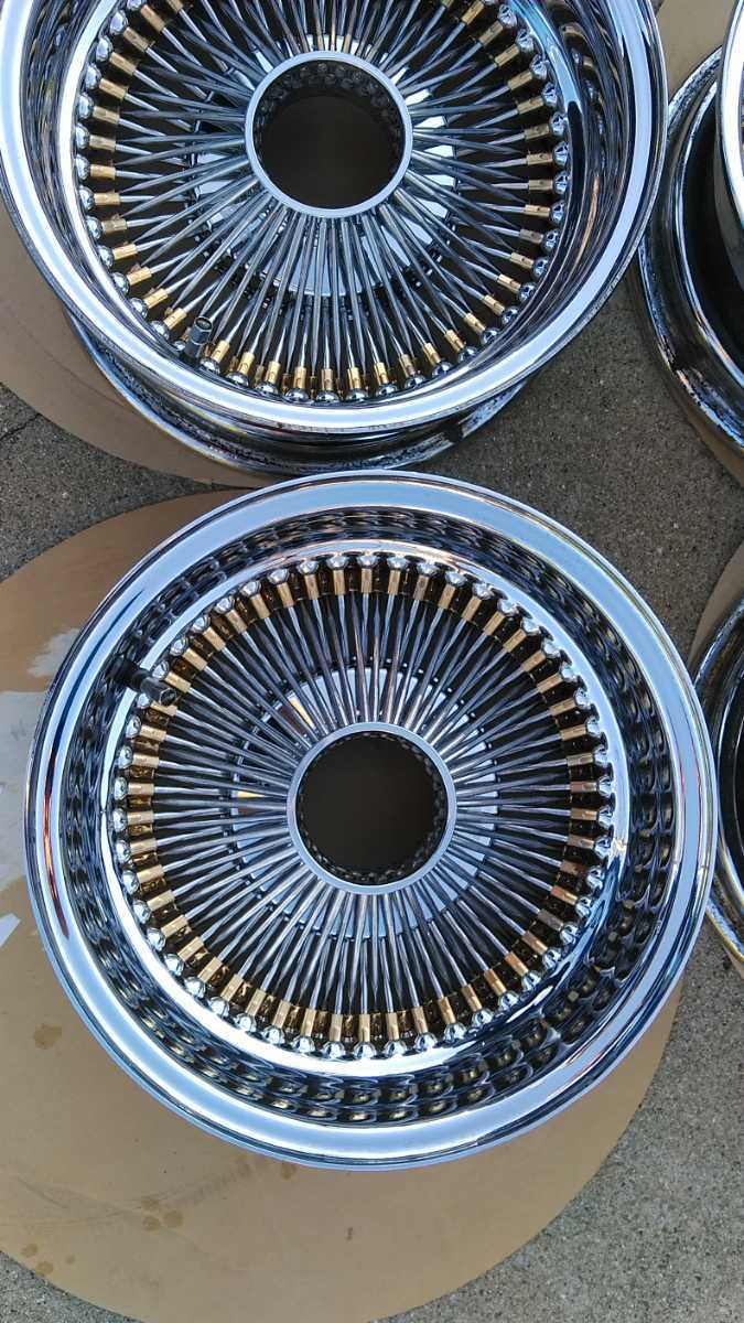 デイトン ワイヤーホイール ゴールドコンビ 14インチ 6Jリバース 100
