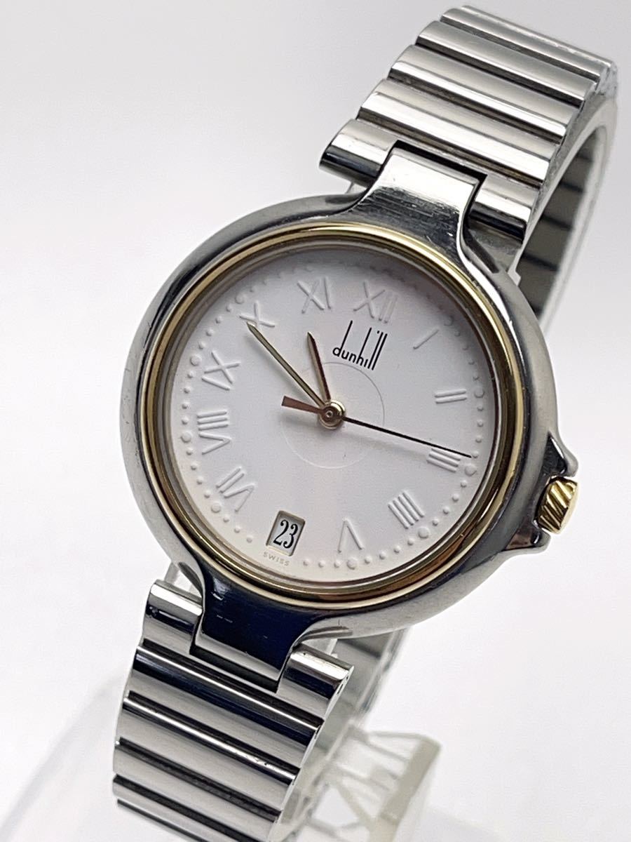 T484 美品 Dunhill ダンヒル 腕時計 白文字盤|PayPayフリマ