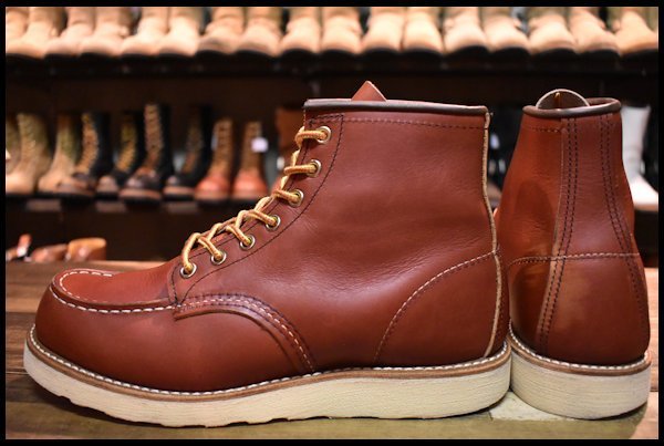 【7.5E 良品 犬タグ復刻 18年】レッドウィング 8875 アイリッシュセッター 赤茶 オロラセット モックトゥ ブーツ redwing HOPESMORE_画像4