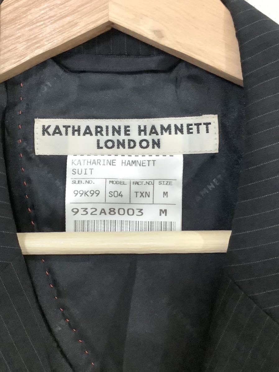 KARLHELMUT LONDON Katharine Hamnett London шерсть полоса жакет выставить б/у одежда черный 