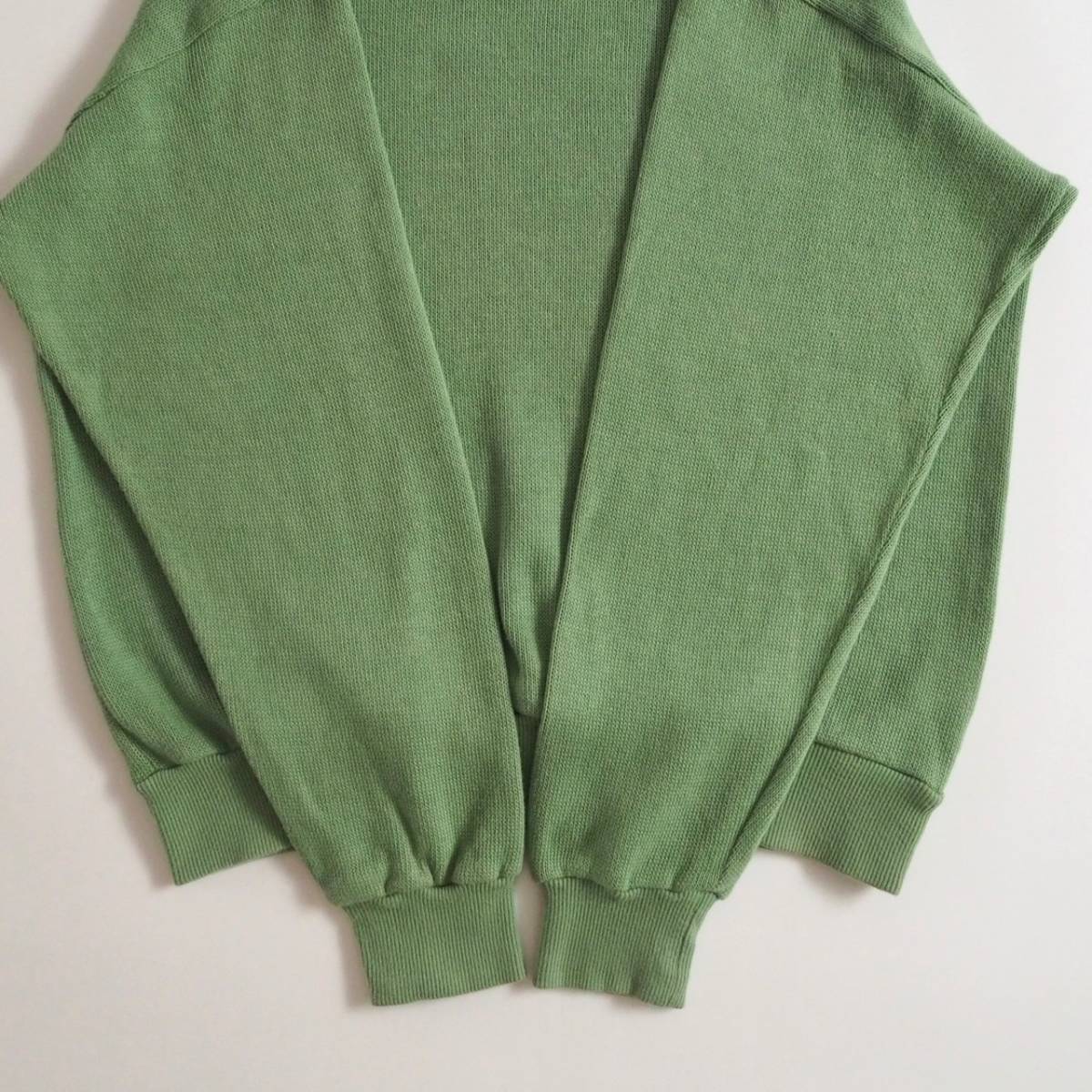 ラコステ　Lacoste　正規品　コットン１００％　ニット　セーター　黄緑色　エンブレム　美品　メンズ_画像5