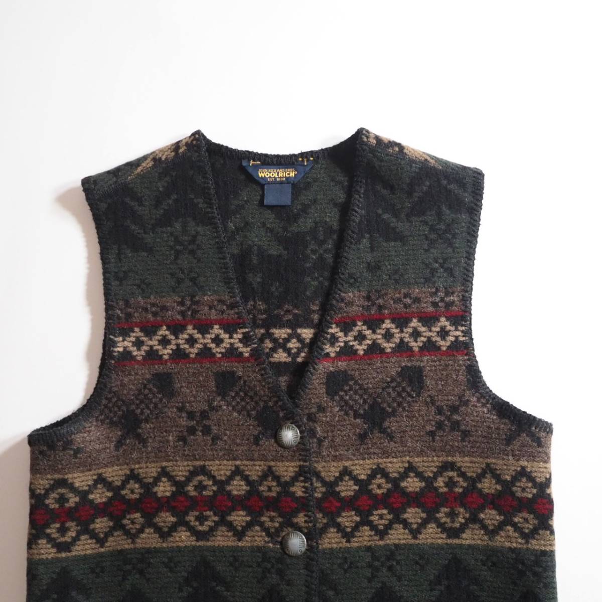 ウールリッチ Woolrich USA製 ベスト ジレ ネイティブ柄 激レア 美品