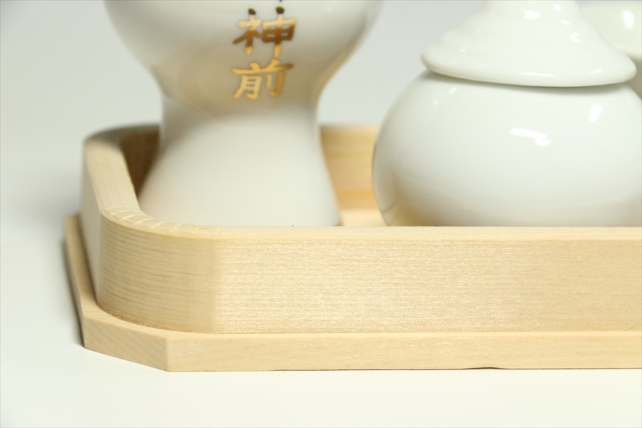  domestic production ritual article set earthenware set #. god front gold character go in height cup specification # tree ... . length .. attaching small * medium sized household Shinto shrine optimum 
