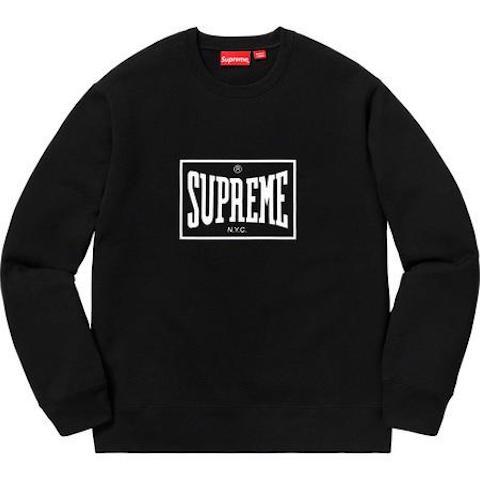 （L） 納品書付き Supreme Warm Up Crewneck sweatshirt BLACK シュプリーム スウェットシャツ Lサイズ 黒 国内正規品 （ Box Logo