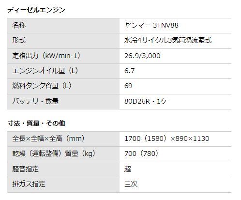 北越工業（AIRMAN）エンジンコンプレッサ　PDS140LC-5C5（新品）_画像3