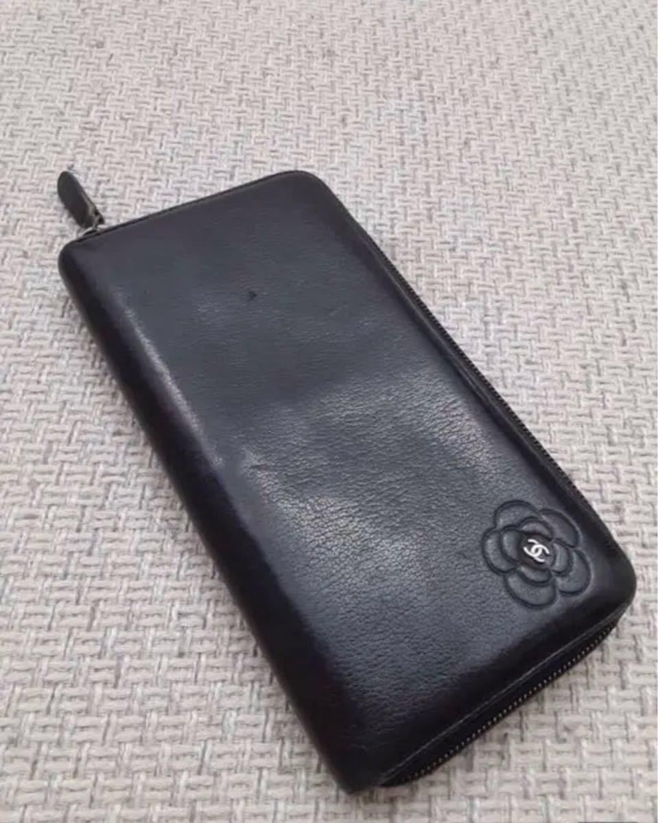 939 CHANELシャネル カメリア ココマーク ラウンドファスナー長財布