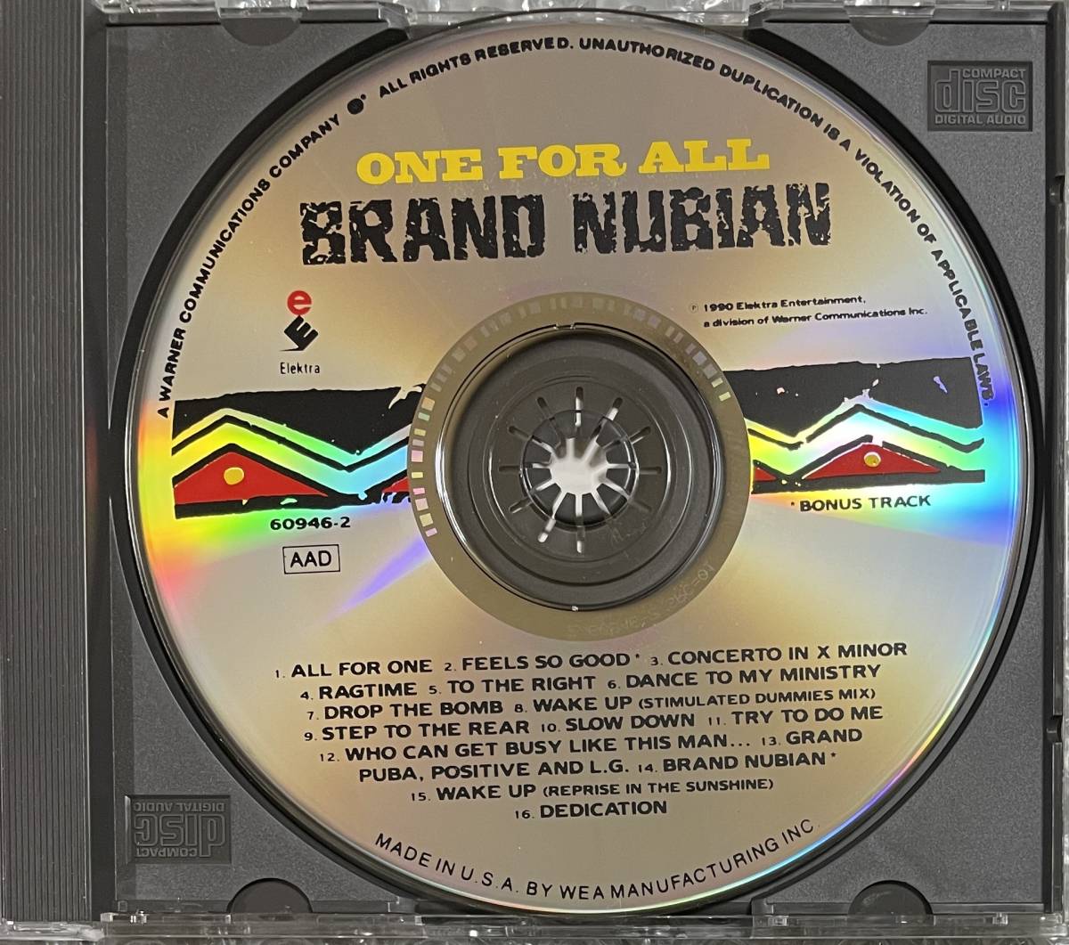 u41 Brand Nubian One For All 90s Conscious Hip Hop R&B Hip Hop Classics NYC 90s Rap New Rochelle 中古品の画像3