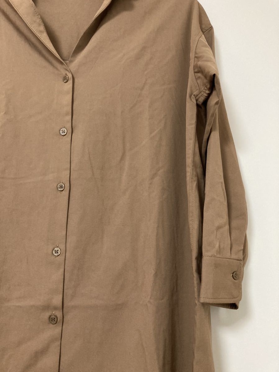 INGNI wing shirt beige Brown long shirt 