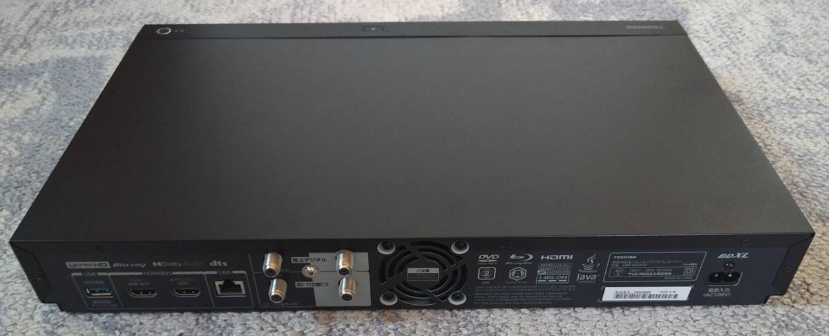 ほぼ新品 東芝レグザ ブルーレイレコーダー DBR-4KZ400 4TBHDD 4K対応