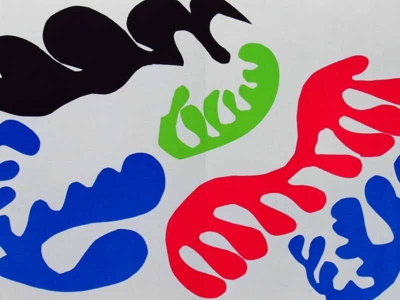 工場直販激安 【GINZA絵画館】アンリ・マティス　リトグラフ版画「珊瑚（３）」ジャズより・シート・楽しめます！ 版画