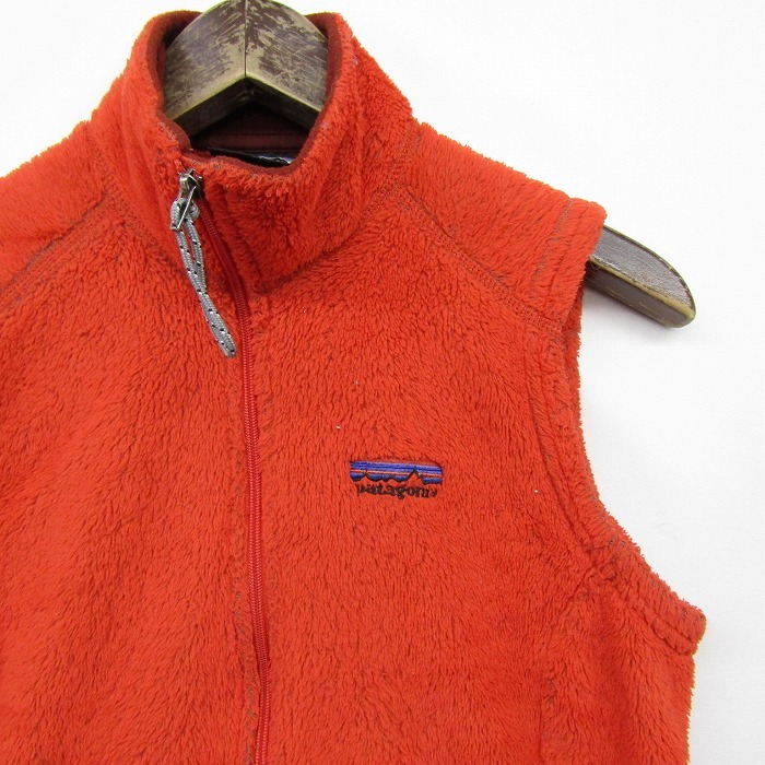 USA製 00s patagonia サイズ S R2 レギュレーター フリース ベスト ジレ POLARTEC オレンジ パタゴニア レディース 古着 ビンテージ 2O1407_画像1