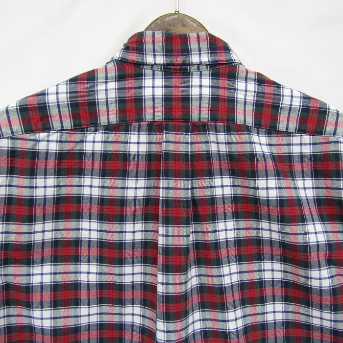  size L Ralph Lauren button down BD shirt check one Point embroidery Logo red group Ralph Lauren old clothes Vintage 2O1716