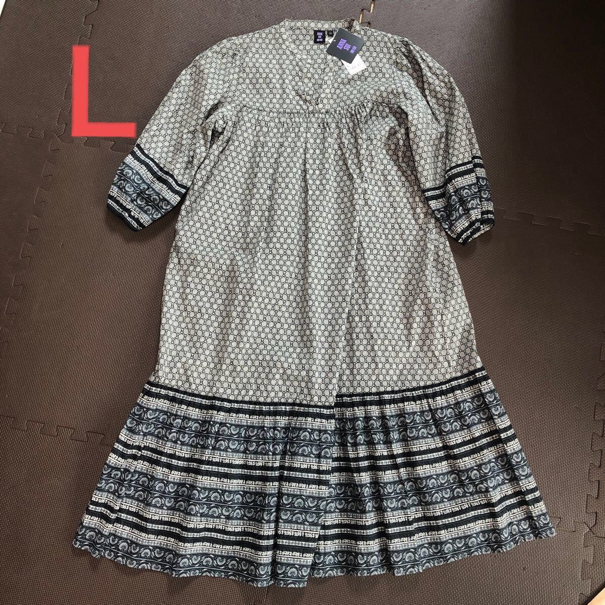 新品 タグ付き UNIQLO×ANNA SUI ワンピース Ｌ ユニクロ アナスイ