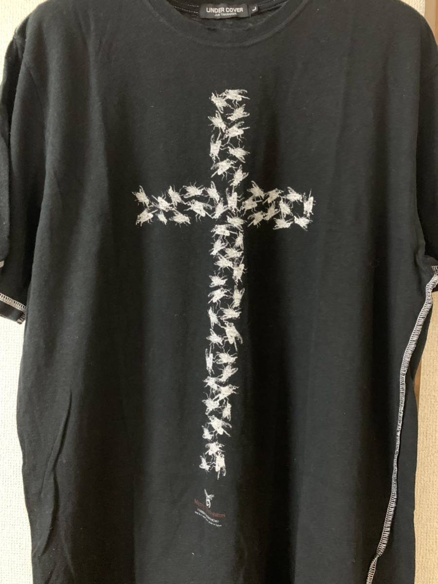 アンダーカバー2003年クリスマス限定クロス柄TシャツLサイズ黒SCAB瘡蓋