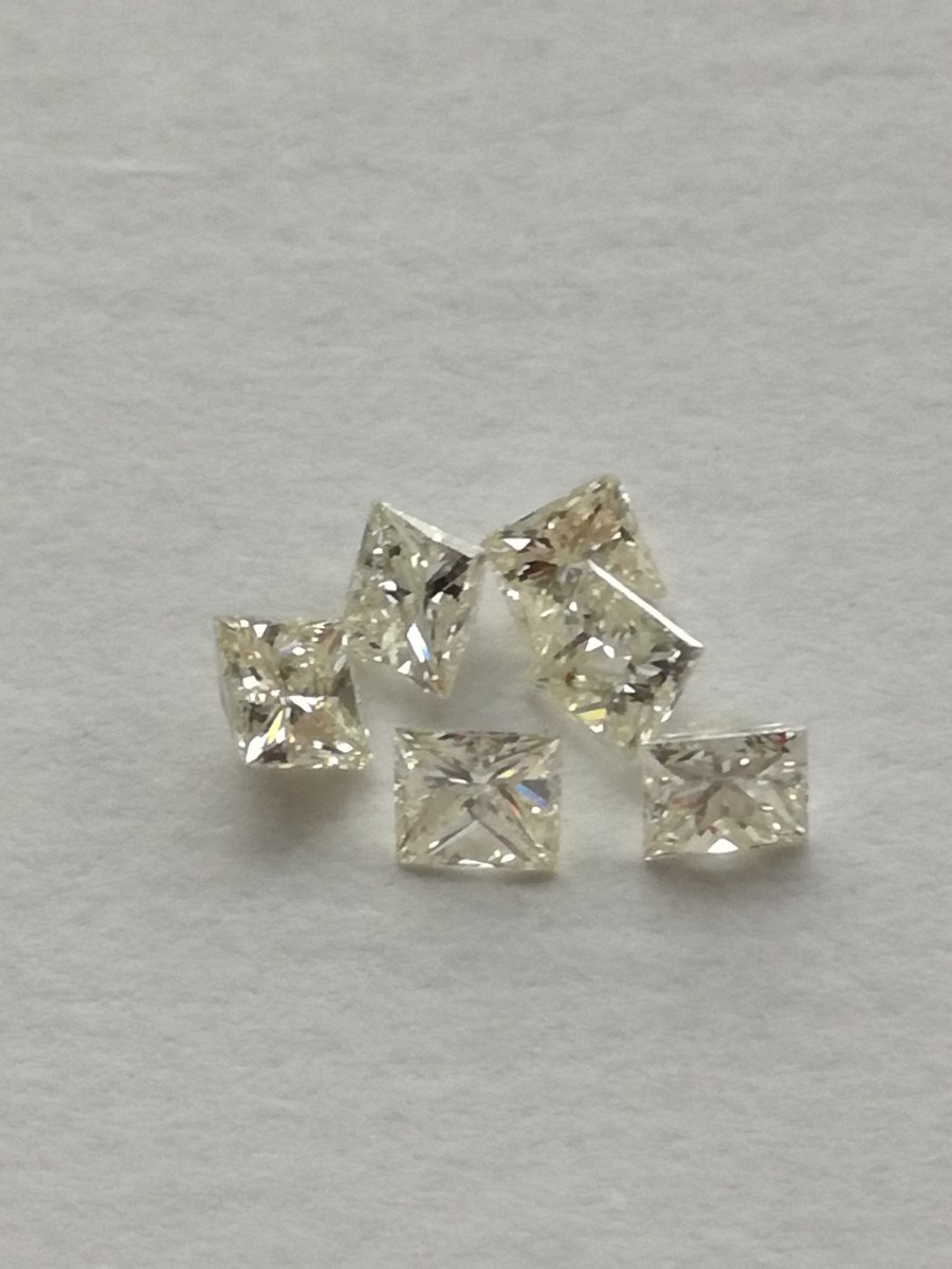 天然ダイヤモンド トータル4.12ct 78pcs プリンセスカット-