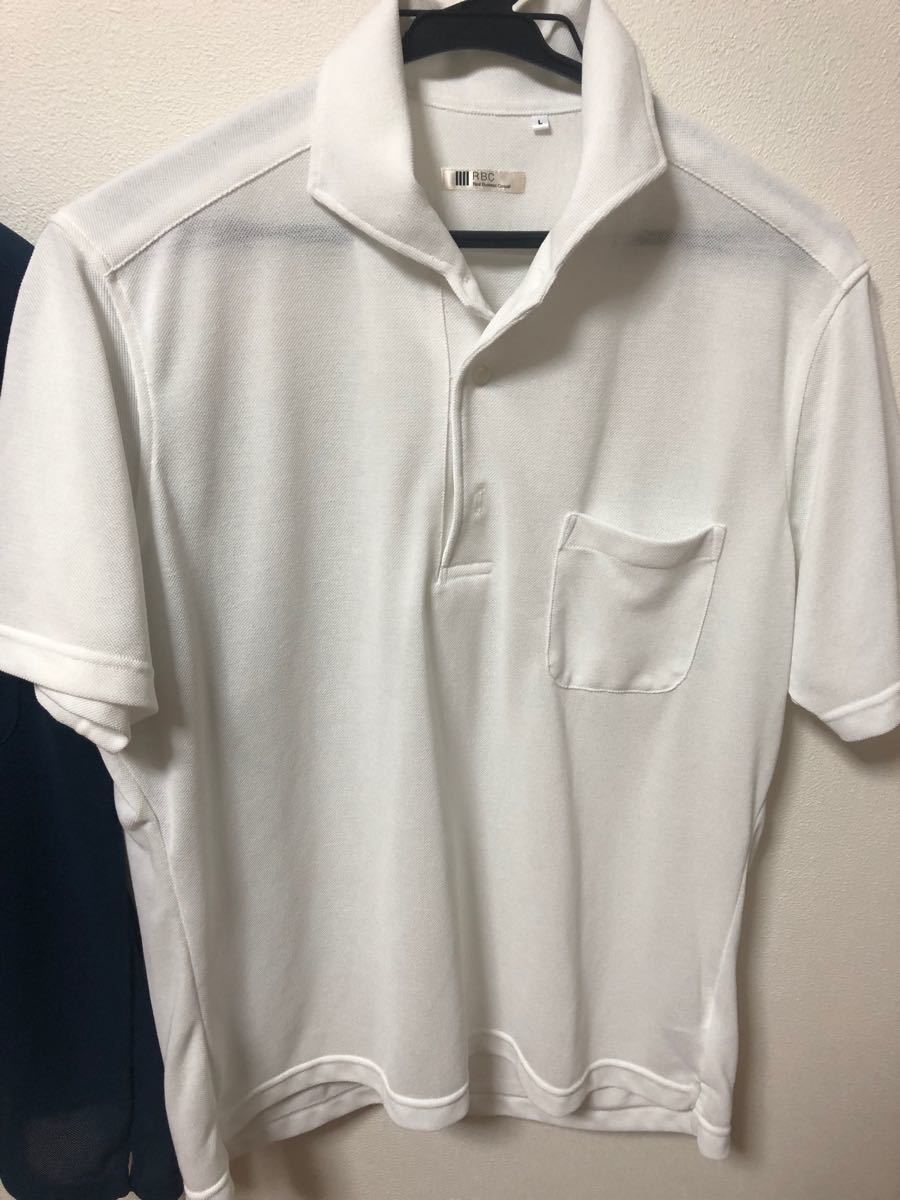 スーツセレクト　RBC ポロシャツ　L ネイビー　ホワイト　中古美品　2枚セット