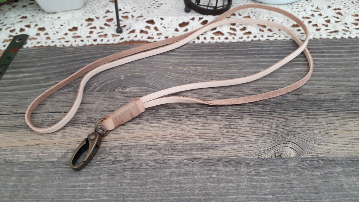  including carriage ) cow leather neck strap * natural B*aminas/ hand made leather 