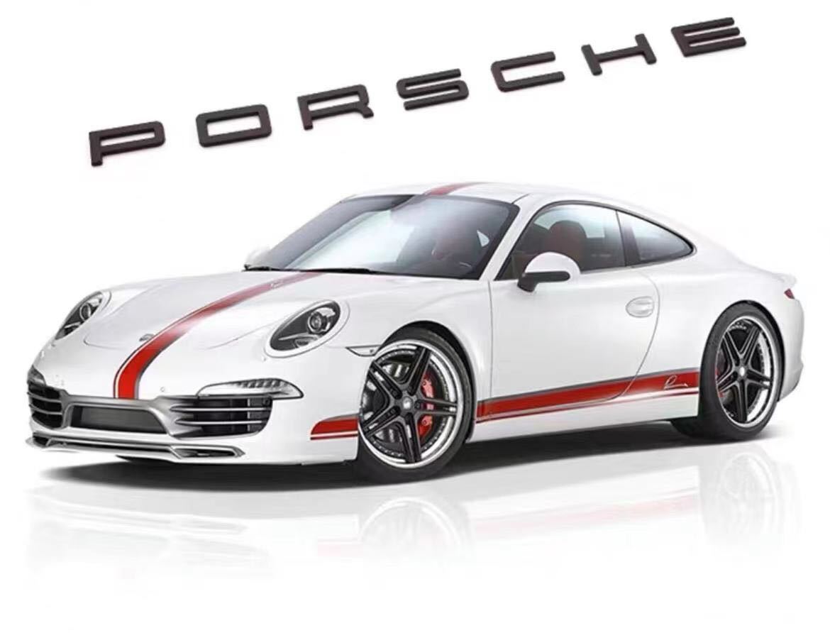 PORSCHE ポルシェ リア エンブレム マットブラック