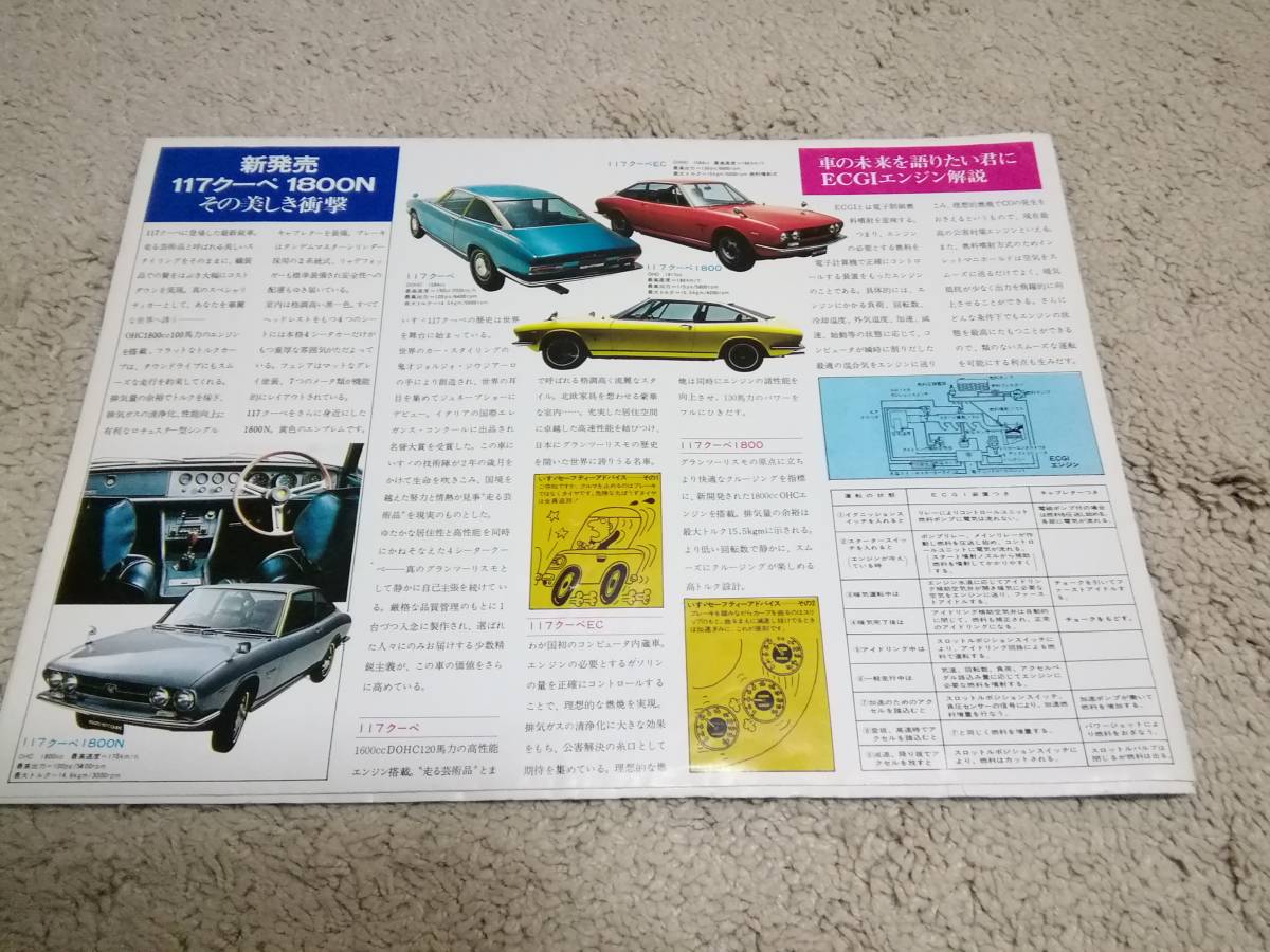  Isuzu 117 coupe catalog Bellett Florian *ISUZU 117