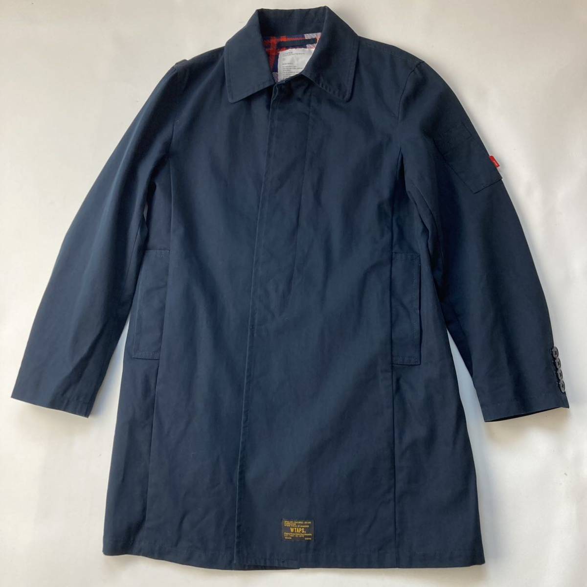 WTAPS ダブルタップス ステンカラーコート 1 ネイビー 紺 s ロング