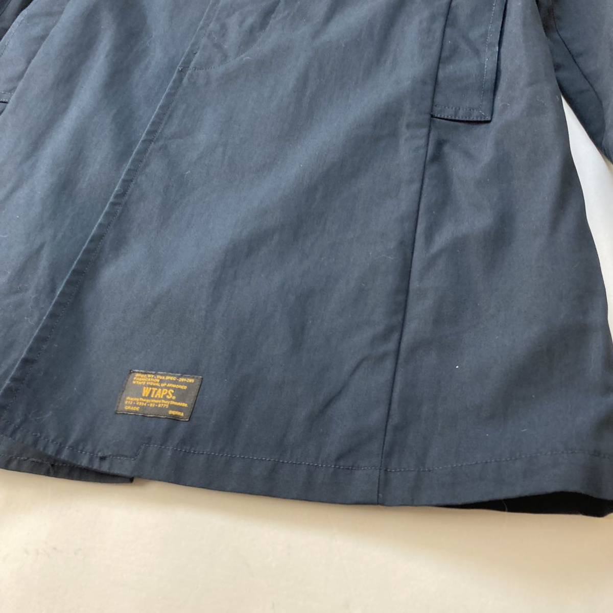 WTAPS ダブルタップス ステンカラーコート 1 ネイビー 紺 s ロング