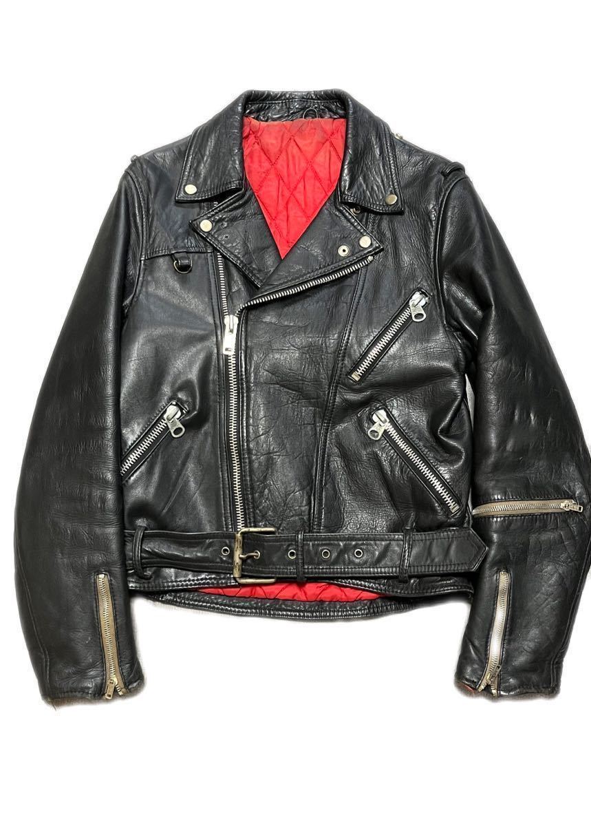 70~80s Woerdenbach rider's jacket S punk hard core long Jean Vintage te -stroke lak Jean CAMPRIpe Toro fla rocker 666